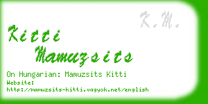 kitti mamuzsits business card